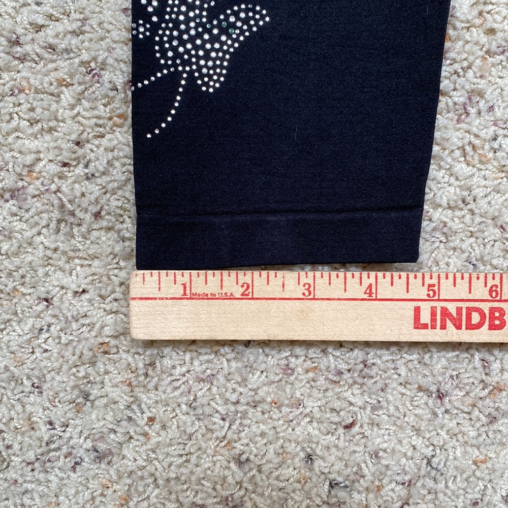 Women’s Large black Soho Lady yoga/stretchy bling capris. - Picture 4 of 10